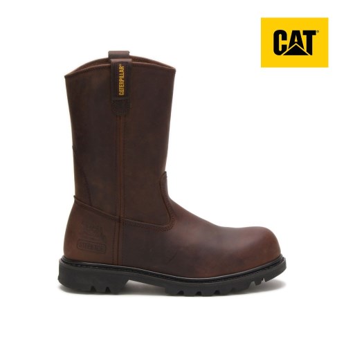 Caterpillar Revolver Steel Toe Miesten Turvakengät TummanRuskea (HEKXO)